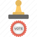 election, polling, vote stamp, vote symbol, voting