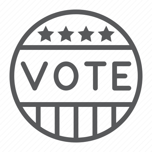 Democratic, vote, politic, badge, election icon - Download on Iconfinder