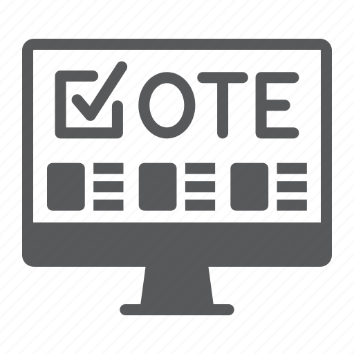 Monitor, voting, election, online, internet, vote icon - Download on Iconfinder