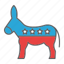 vote, donkey, election, democratic, animal, democrat