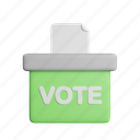 ballot, box, front, election, voting