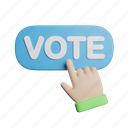 vote, button, front, election