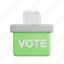 ballot, box, front, election, voting 