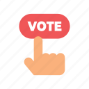 online, voting, button