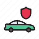 insurance, shield, car, security, vehicle