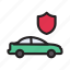 insurance, shield, car, security, vehicle 