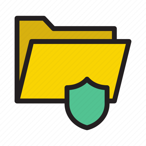 Protection, files, shield, folder, security icon - Download on Iconfinder