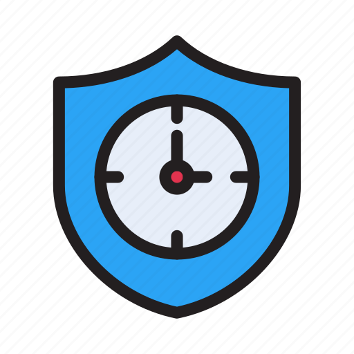 Vpn, shield, security, schedule, time icon - Download on Iconfinder