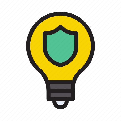 Creative, shield, security, vpn, bulb icon - Download on Iconfinder
