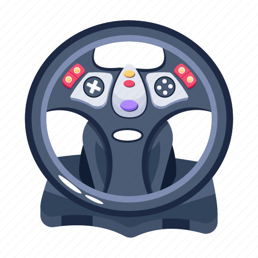 Racing wheel, game steering, gaming wheel, racing steering, racing simulator icon - Download on Iconfinder
