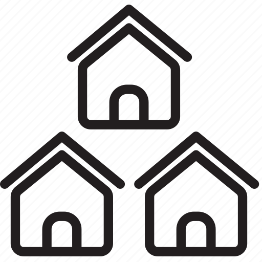 Neighbourhood, architecture, city, estate, houses, outline, property icon - Download on Iconfinder