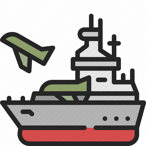 Aircraft, carrier, battleship, military, transportation, navy, army icon - Download on Iconfinder