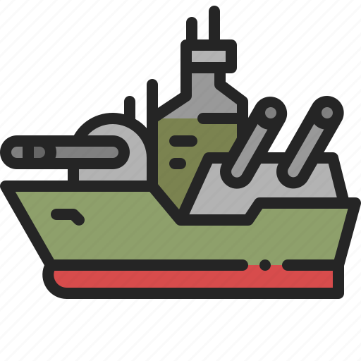 Battleship, warship, navy, military, transportation, marine, army icon - Download on Iconfinder