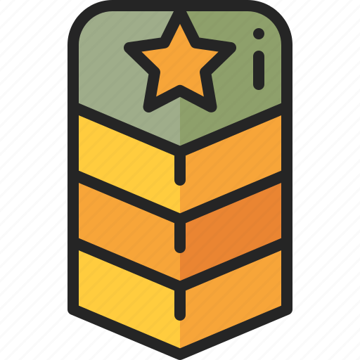 Military, rank, badge, chevron, soldier, army, star icon - Download on Iconfinder