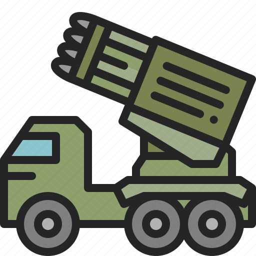 Missile, vehicle, truck, transportation, weapon, military, launcher icon - Download on Iconfinder
