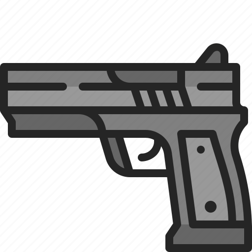 Pistol, gun, handgun, revolver, weapon, firearm, armament icon - Download on Iconfinder