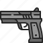pistol, gun, handgun, revolver, weapon, firearm, armament 