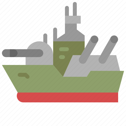 Battleship, warship, navy, military, transportation, marine, army icon - Download on Iconfinder