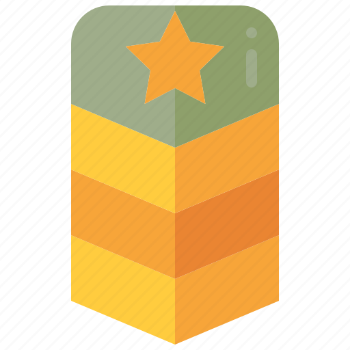 Military, rank, badge, chevron, soldier, army, star icon - Download on Iconfinder