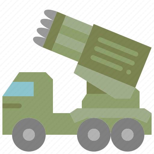Missile, vehicle, truck, transportation, weapon, military, launcher icon - Download on Iconfinder