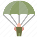 paratrooper, parachute, skydiving, soldier, military, army, jump