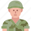 soldier, military, army, avatar, uniform, man, warrier, user, infantry 