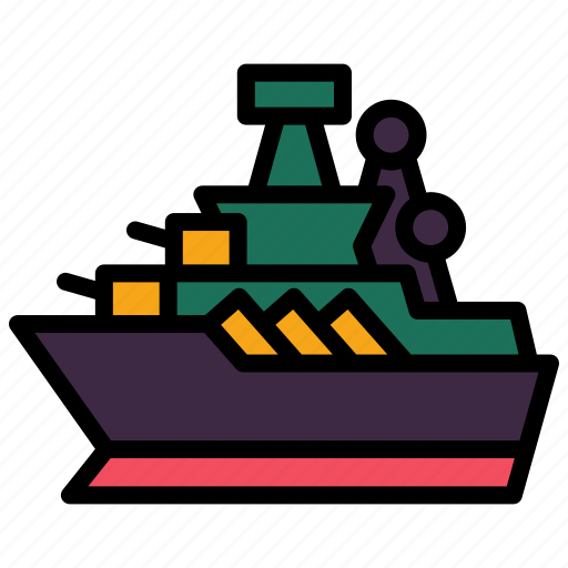Battleship, war, military, warship, navy, marine, battle icon - Download on Iconfinder