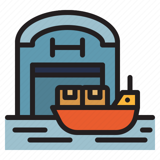 Warehouse, harbor, cargo, ship, depot, storage icon - Download on Iconfinder