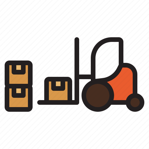 Forklift, parcel, warehouse, logistic, shipping, truck icon - Download on Iconfinder