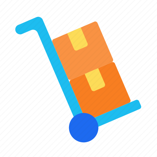 Trolley, parcel, cart, warehouse, logistic icon - Download on Iconfinder