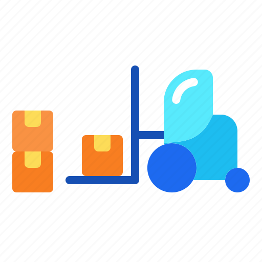 Forklift, parcel, warehouse, logistic, shipping, truck icon - Download on Iconfinder