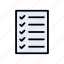 checklist, document, paper, sheet, tasklist 