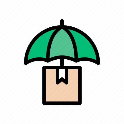 Box, delivery, protection, safety, umbrella icon - Download on Iconfinder