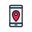 location, marker, mobile, online, pin 