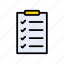 checklist, clipboard, document, project, tasklist 