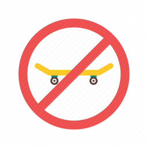 Danger, roller, shoe, sign, sport, stop, warning icon - Download on Iconfinder