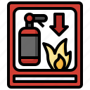 fire, extinguisher, signaling, warning, signs, danger