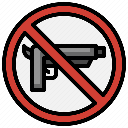 Forbidden, gun, no, weapons, signaling, prohibition icon - Download on Iconfinder