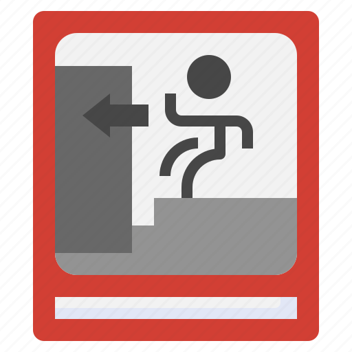 Exit, caution, scape, signaling, warning, signs, danger icon - Download on Iconfinder
