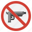 forbidden, gun, no, weapons, signaling, prohibition 