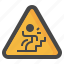 slippery, stairs, caution, signaling, warning, signs, danger 