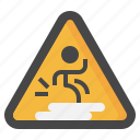 wet, floor, caution, danger, signaling, warning, signs