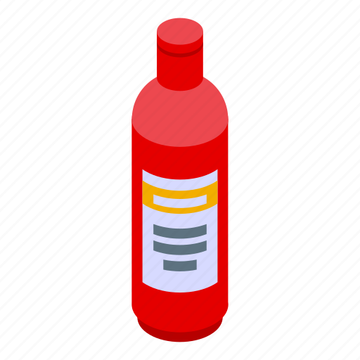 Washcloth, cleaner, bottle, isometric icon - Download on Iconfinder