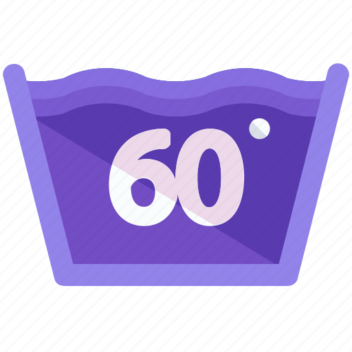 Degrees, instructions, machine, sixty, temperature, washing icon - Download on Iconfinder