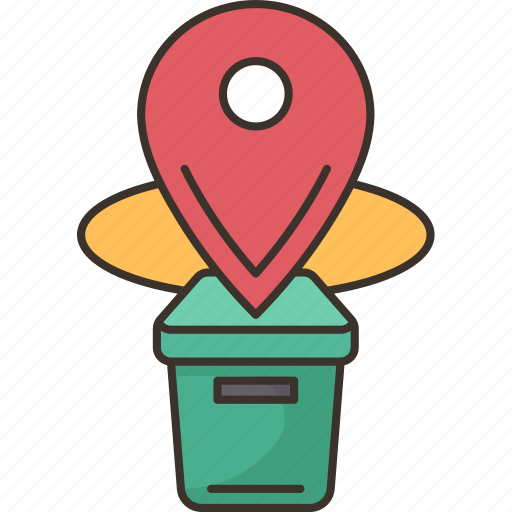 Waste, drop, point, bin, location icon - Download on Iconfinder
