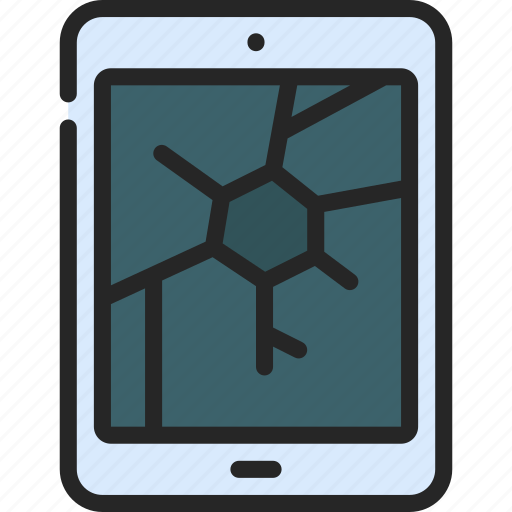 Cracked, tablet, device, ipad, smashed icon - Download on Iconfinder