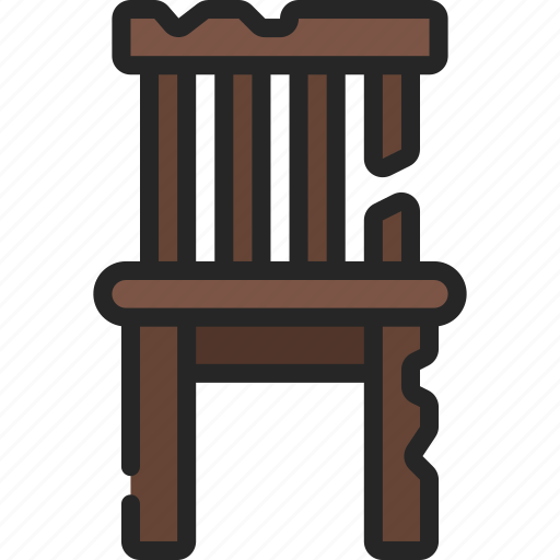 Damaged, wooden, chair, broken, old icon - Download on Iconfinder