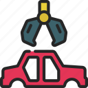 excavator, claw, car, shell, machinery