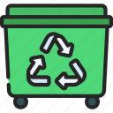 recycle, dumpster, recycling, trash