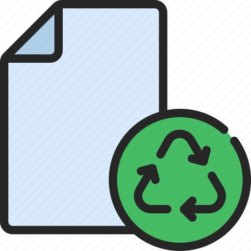 Recycled, paper, recycling, recycle, document icon - Download on Iconfinder